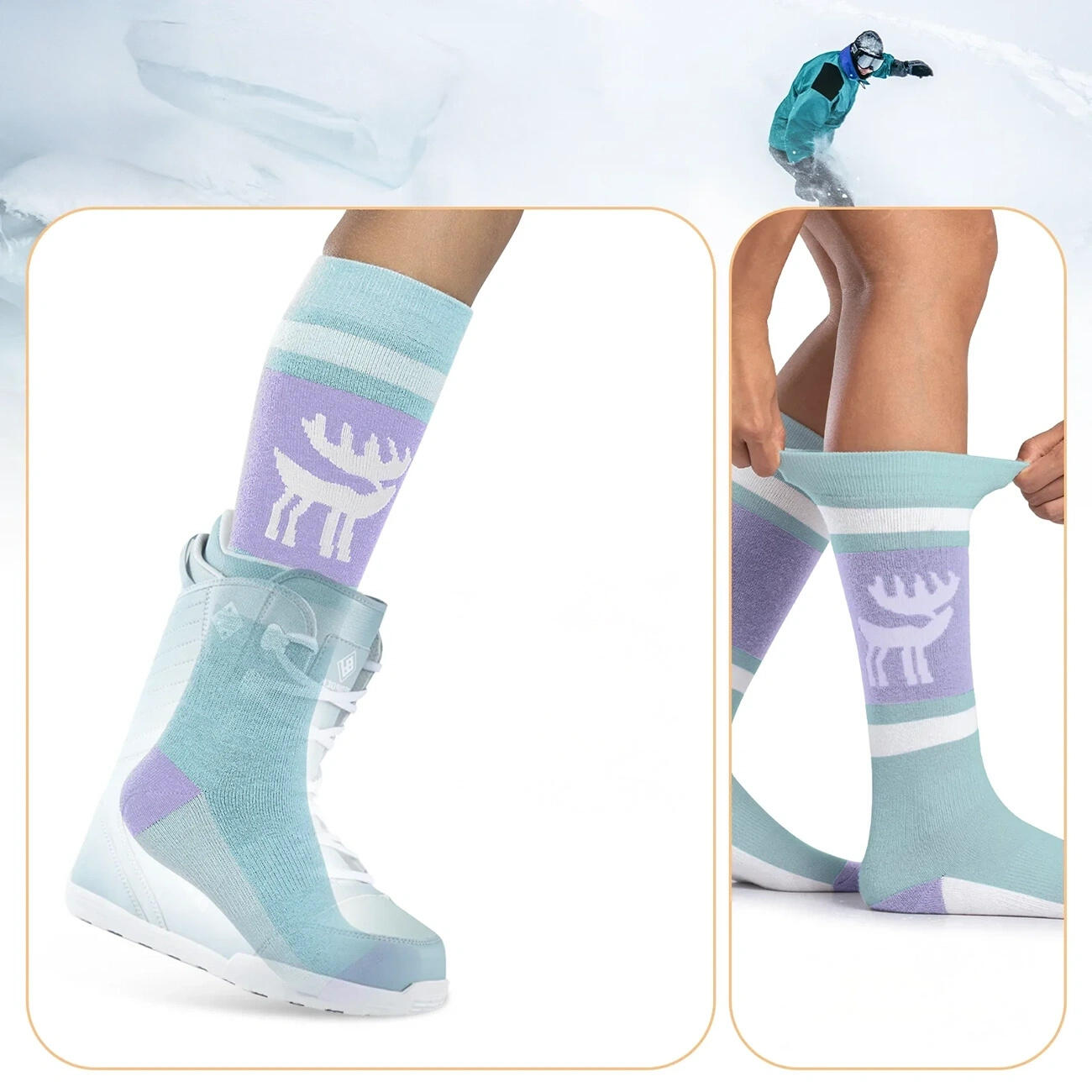 Calzini da sci Quanture per lo snowboard 4/5
