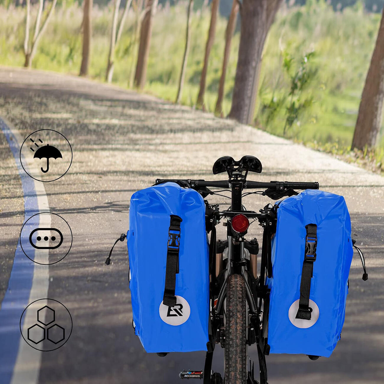 Rockbros wasserdichte Fahrradtasche 32l 3/7
