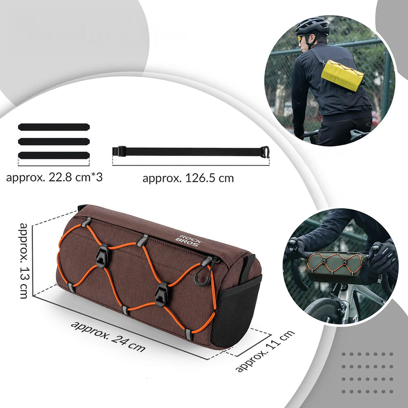 Borsa da manubrio Rockbros per bicicletta, 2,2 litri 6/6
