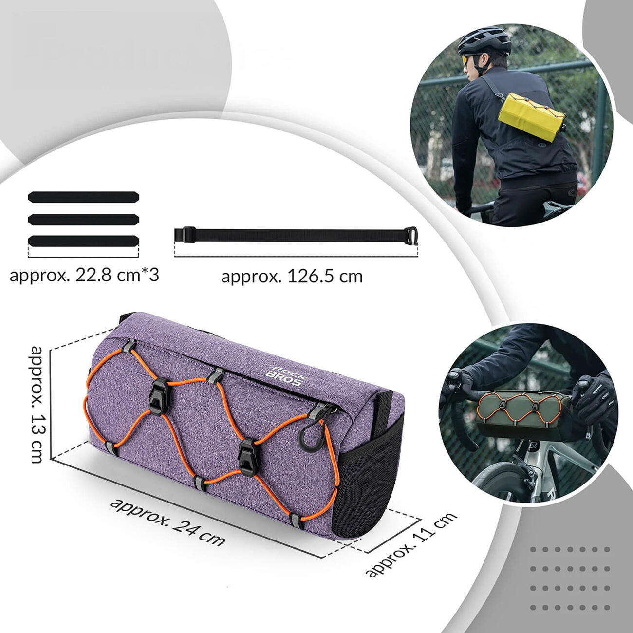 Borsa da manubrio Rockbros per bicicletta, 2,2 litri 6/6