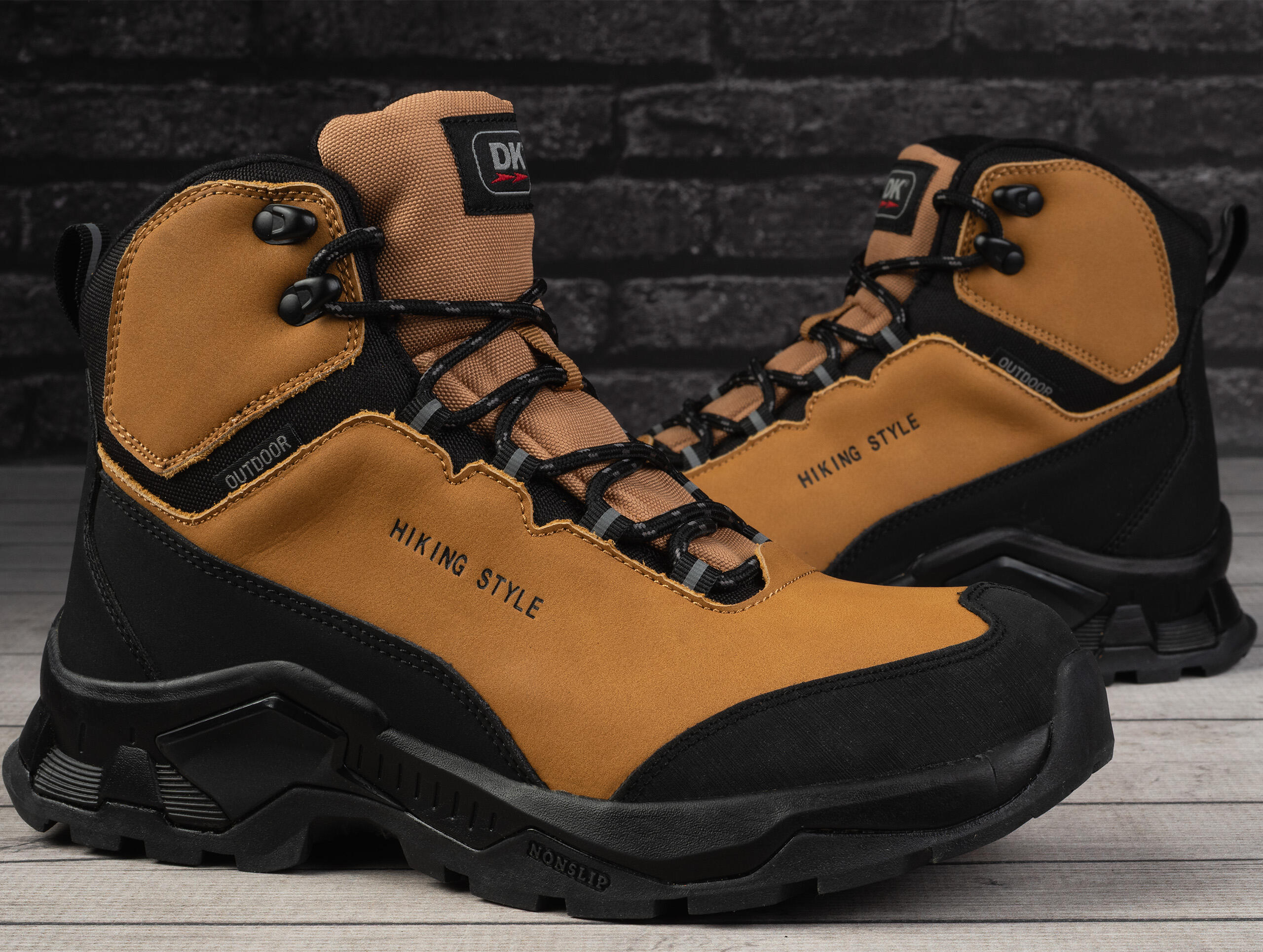 Buty męskie sportowe trekkingowe do chodzenia DK HIKER CAMEL