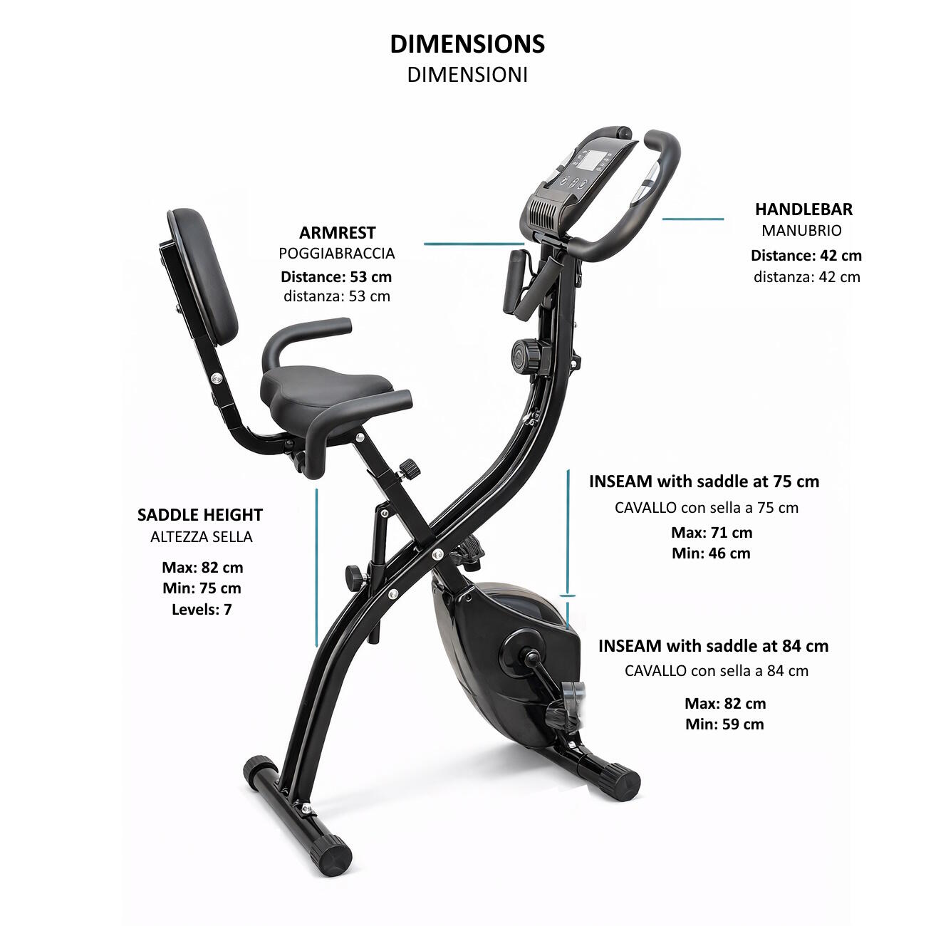 Opvouwbare Hometrainer X-Bike met Zitting FF 3/7