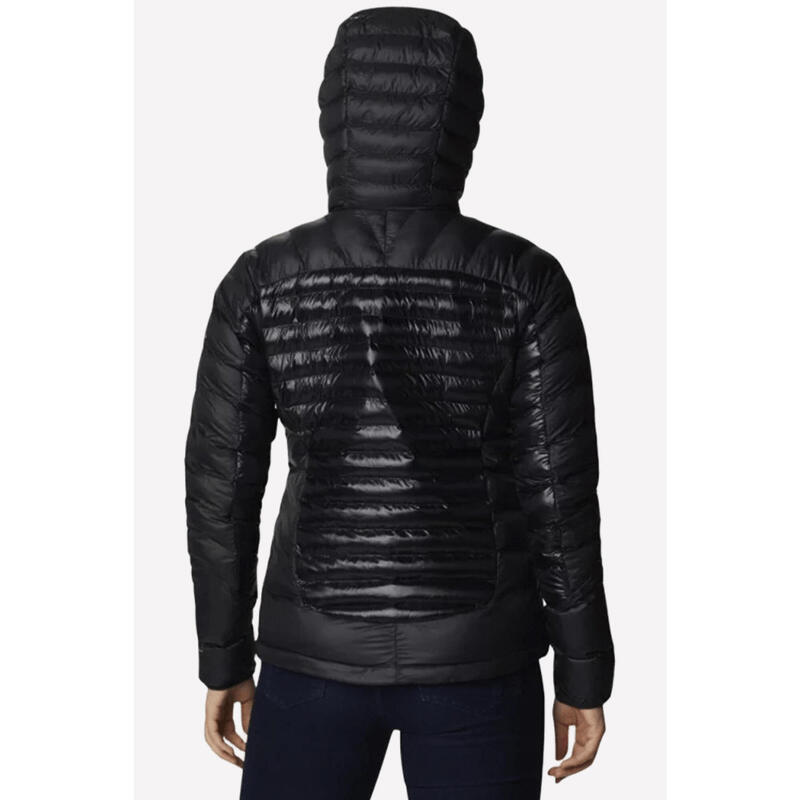 Geacă de puf drumeție femei Labyrinth Loop Hooded negru