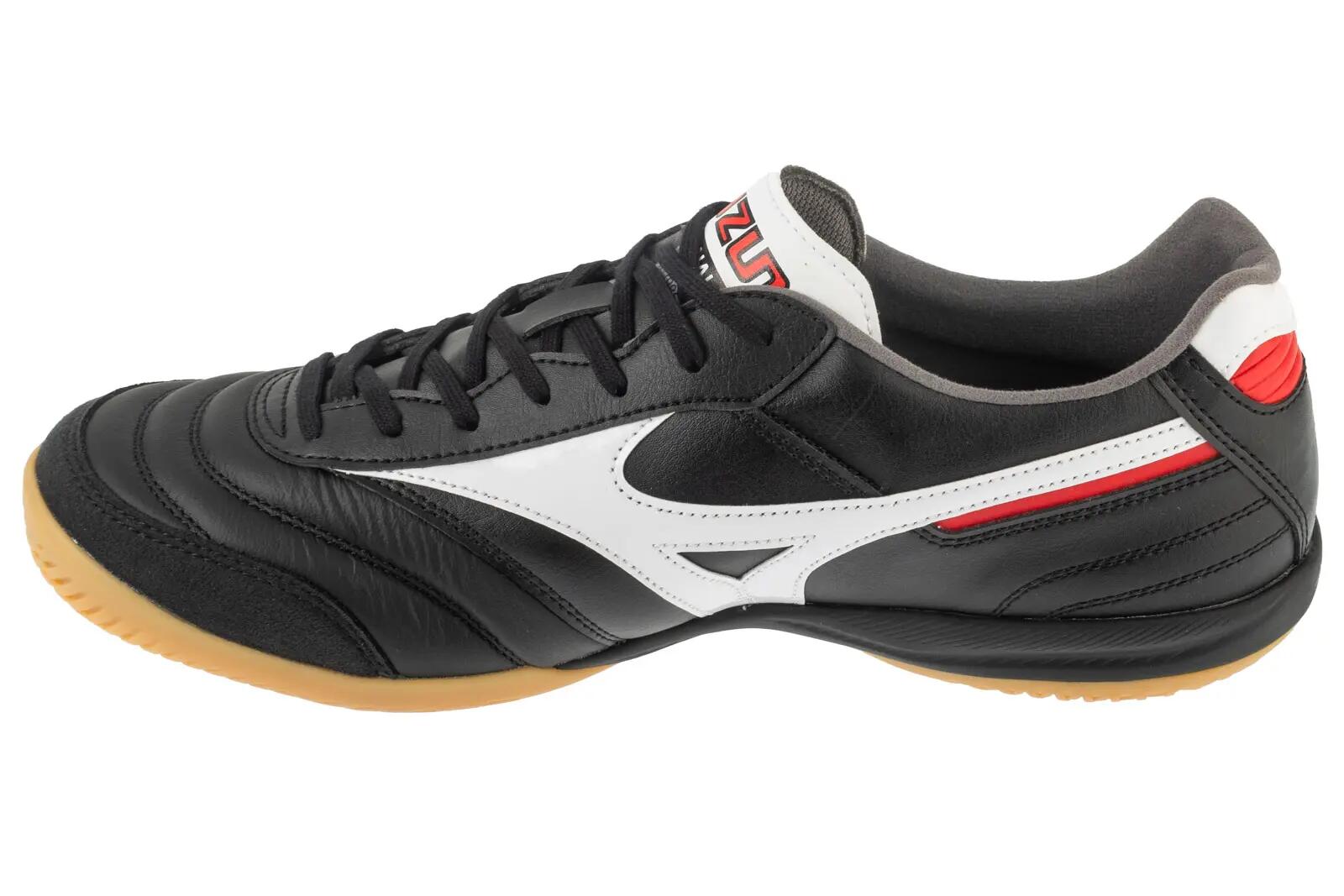 Chuteiras de futebol Mizuno Morelia Sala Elite IC Preto/Branco/Vermelho chinês 2/4