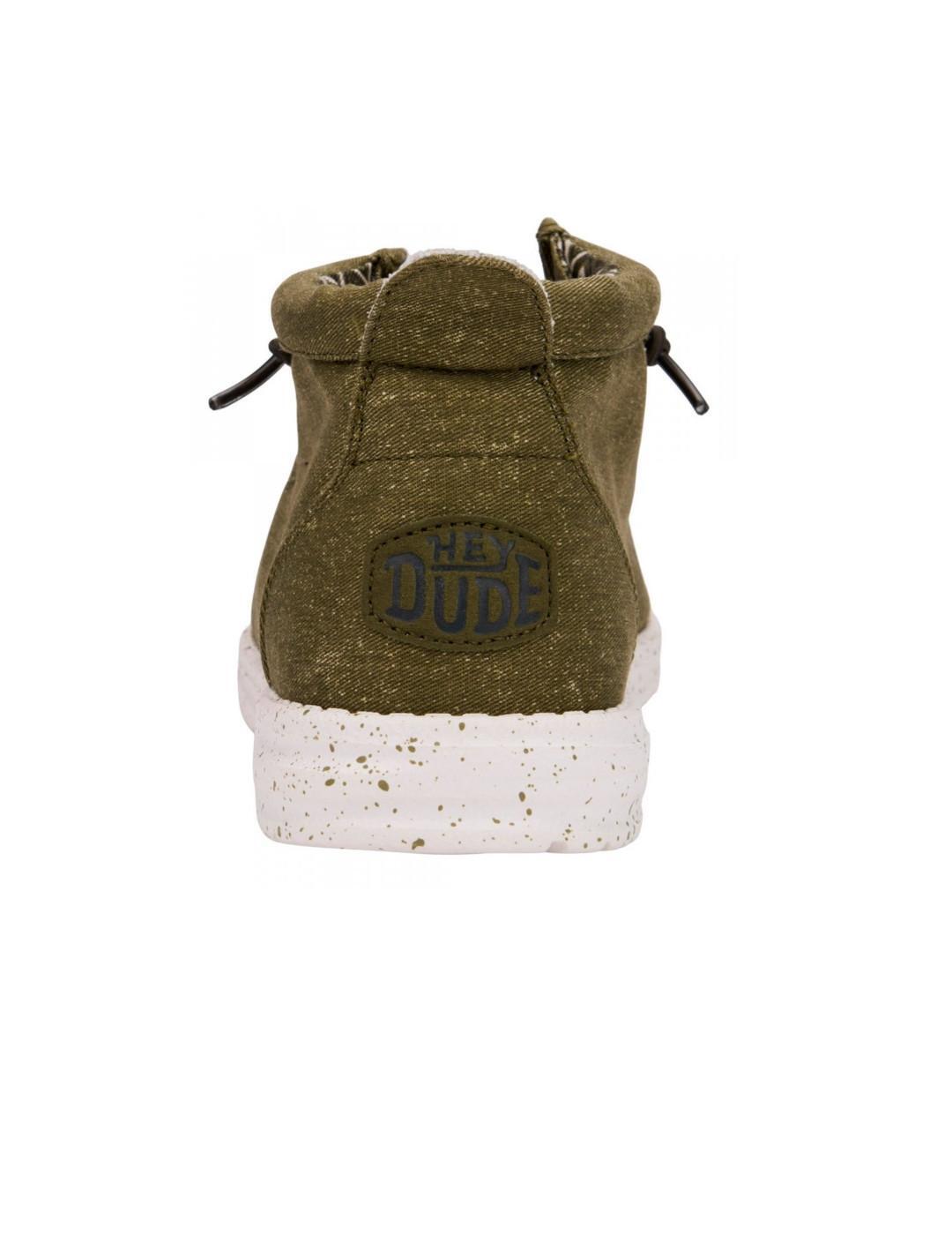 Sapatilhas para Homem Hey dude Wally mid canvas Verde 6/7
