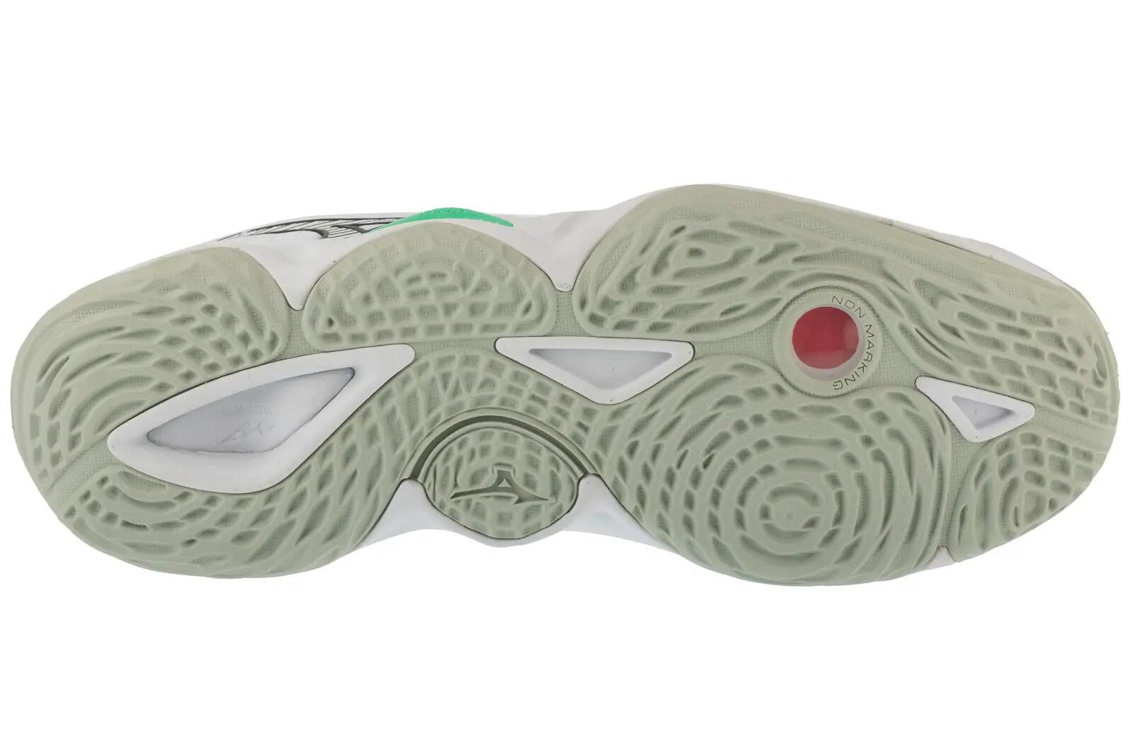 Chaussures de volley Mizuno Wave Momentum Elite Blanc et Vert 4/4