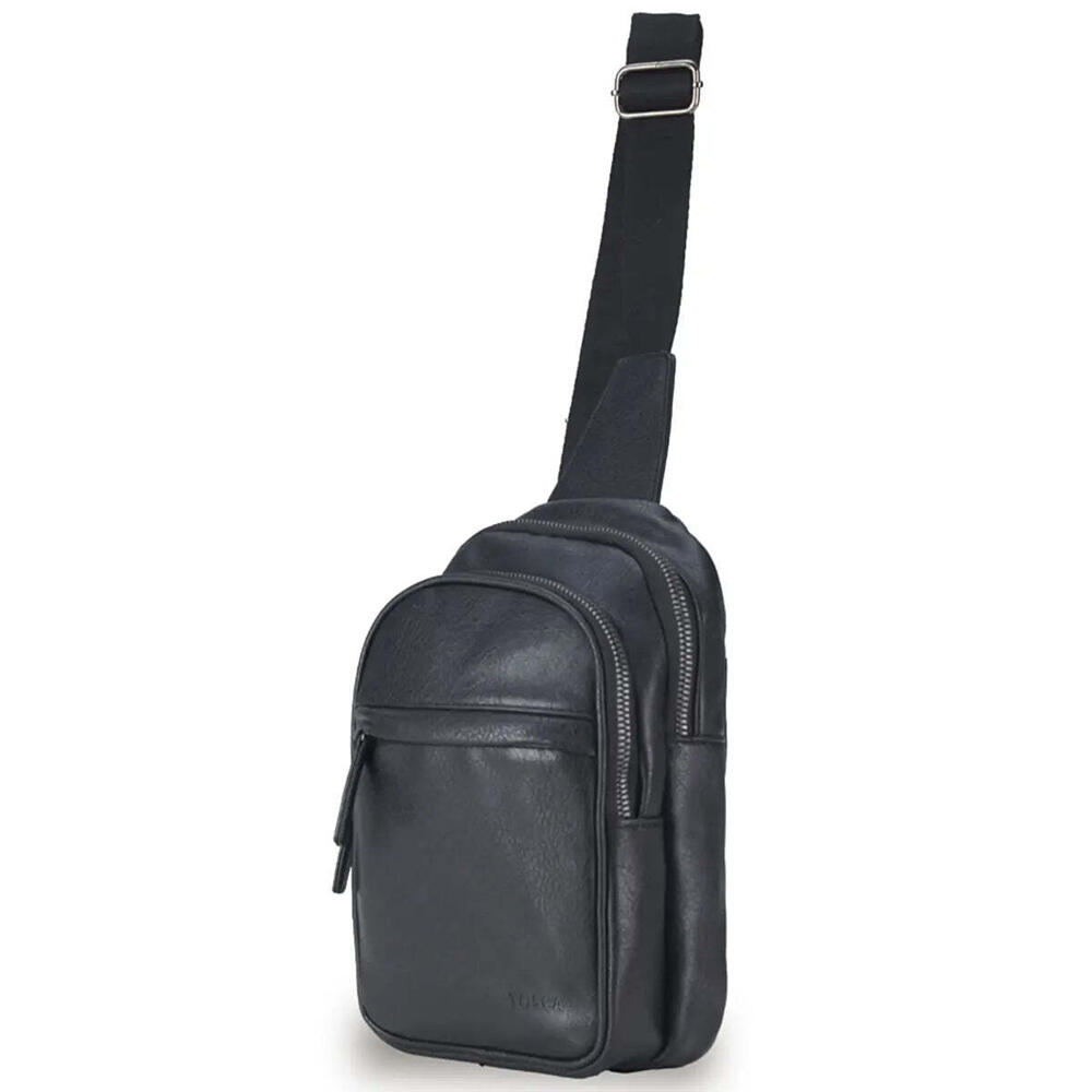 Tosca Vegan Leather Slinger Bag - Black