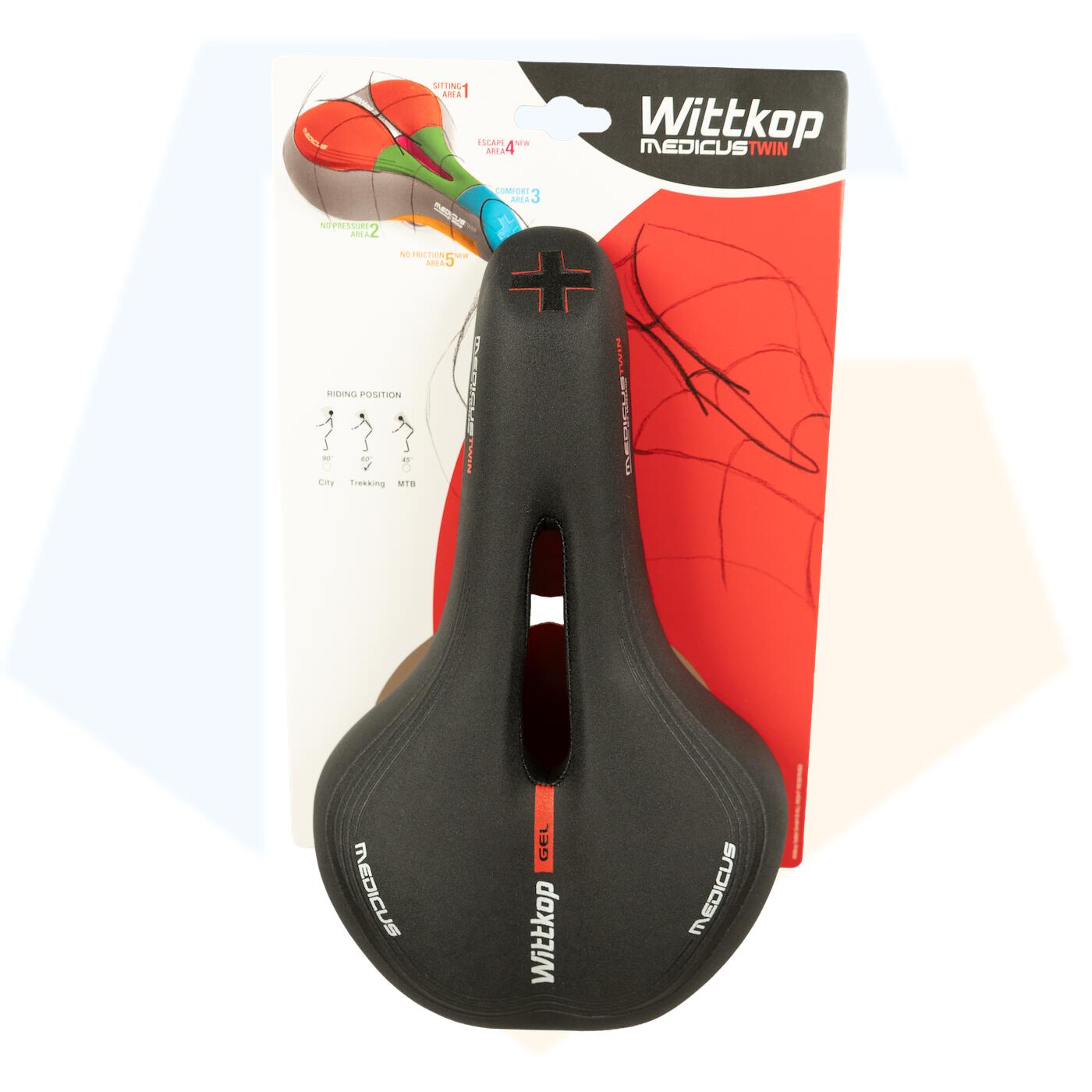 Medicus 1.0 Fahrradsattel – Herren-Trekkingsattel – Schwarz 6/7