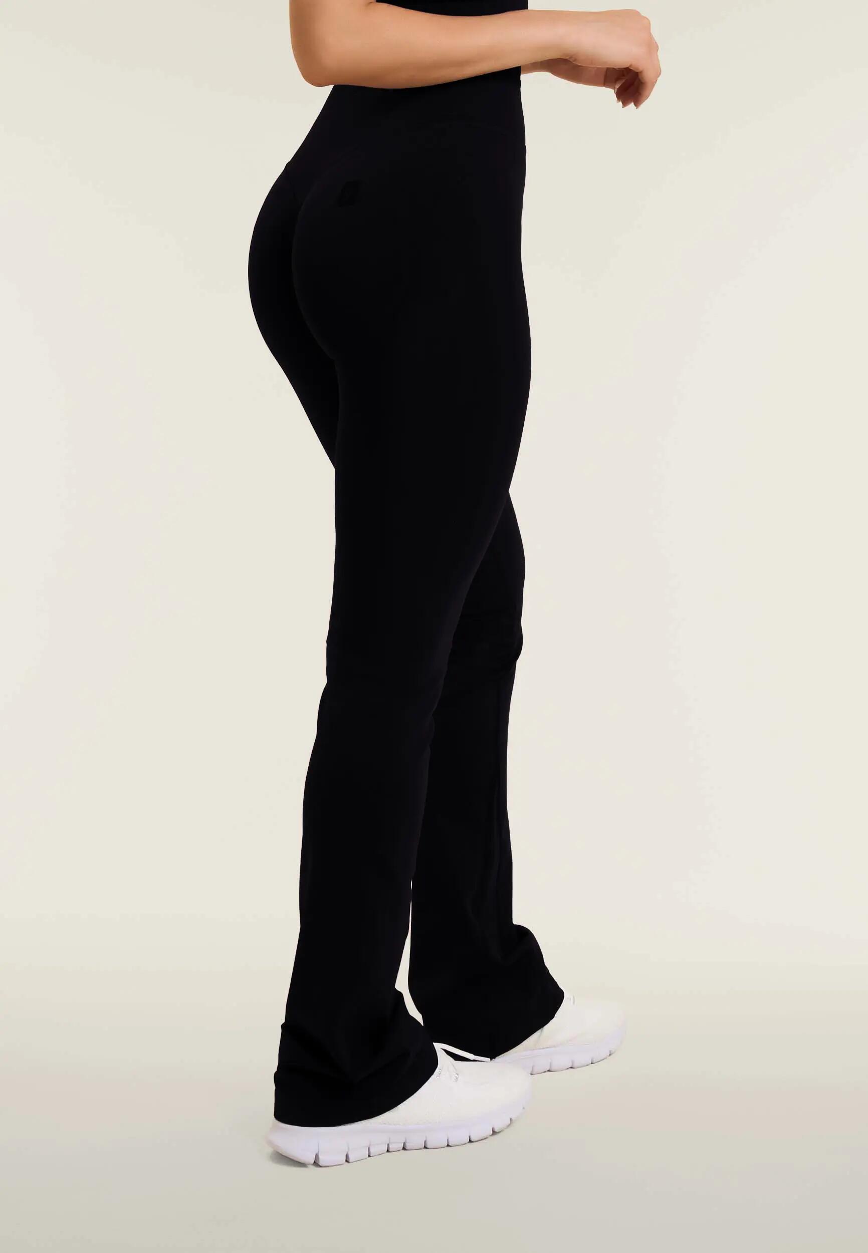 Leggings sportivi seamless a zampa con vita altissima 3/6