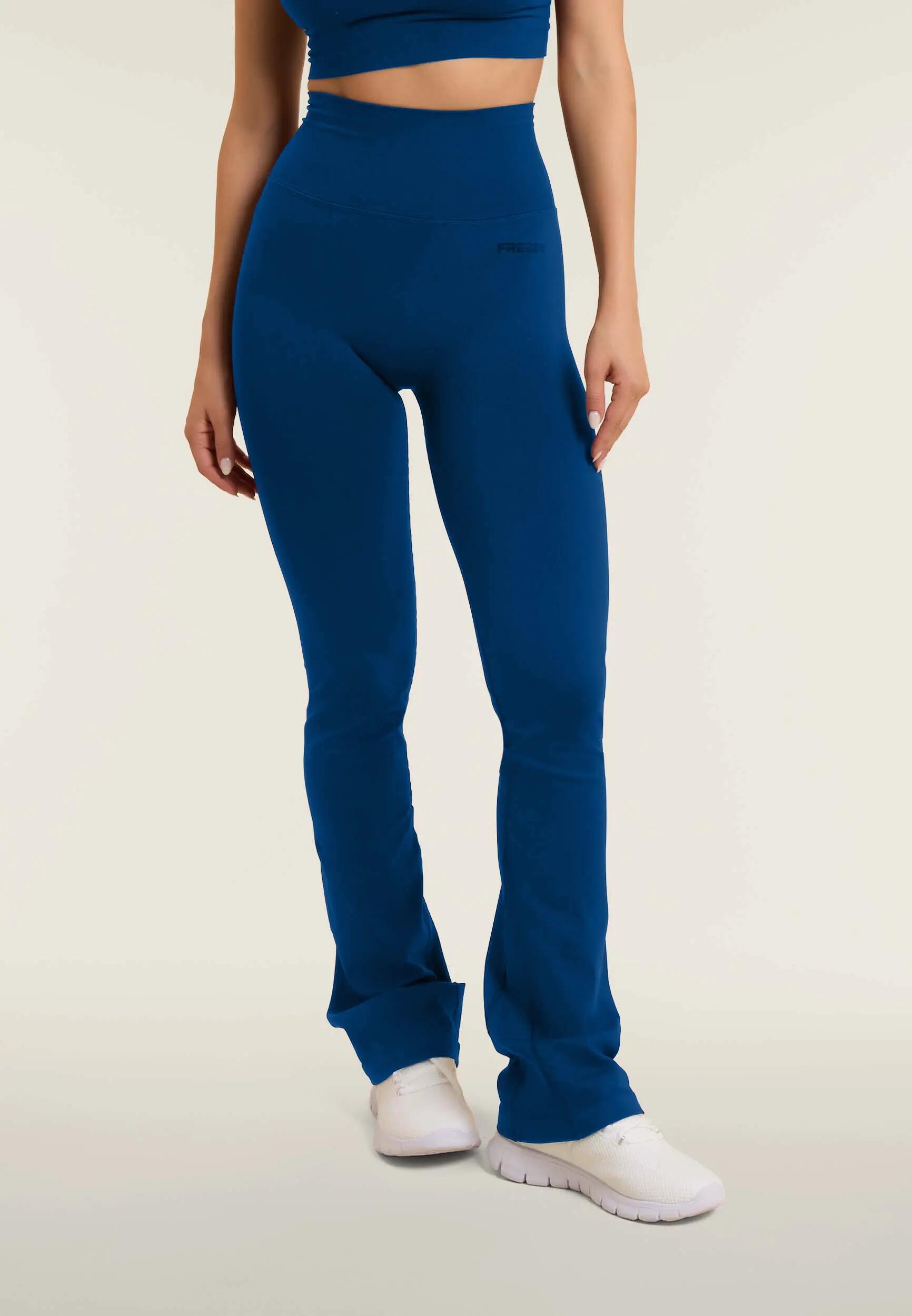 Leggings sportivi seamless a zampa con vita altissima 2/6