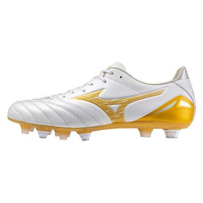 Mizuno morelia neo iv pro mix sg voetbalschoenen wit en goud
