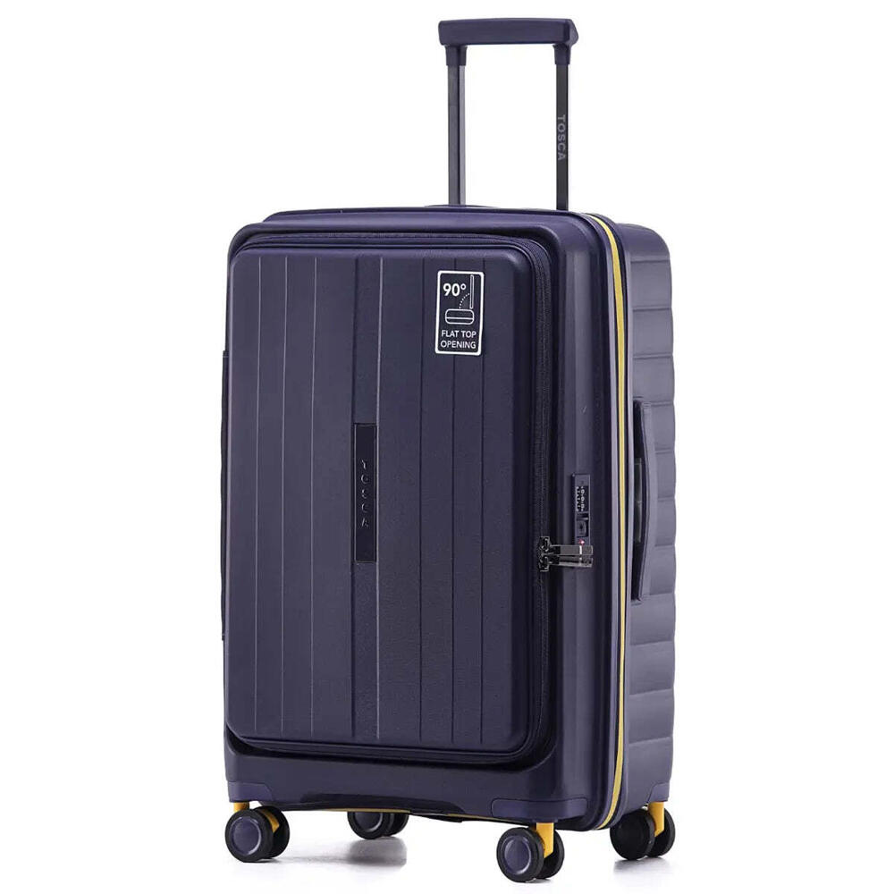 Tosca Cruiser 67 cm Front Opening 4-Wheel Expandable Suitcase - Purple / Yellow
