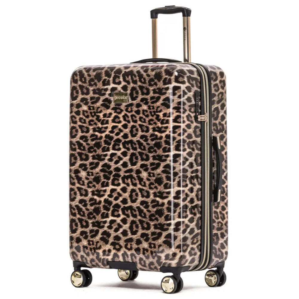 Tosca Leopard 76 cm 4-Wheel Expandable Spinner Suitcase