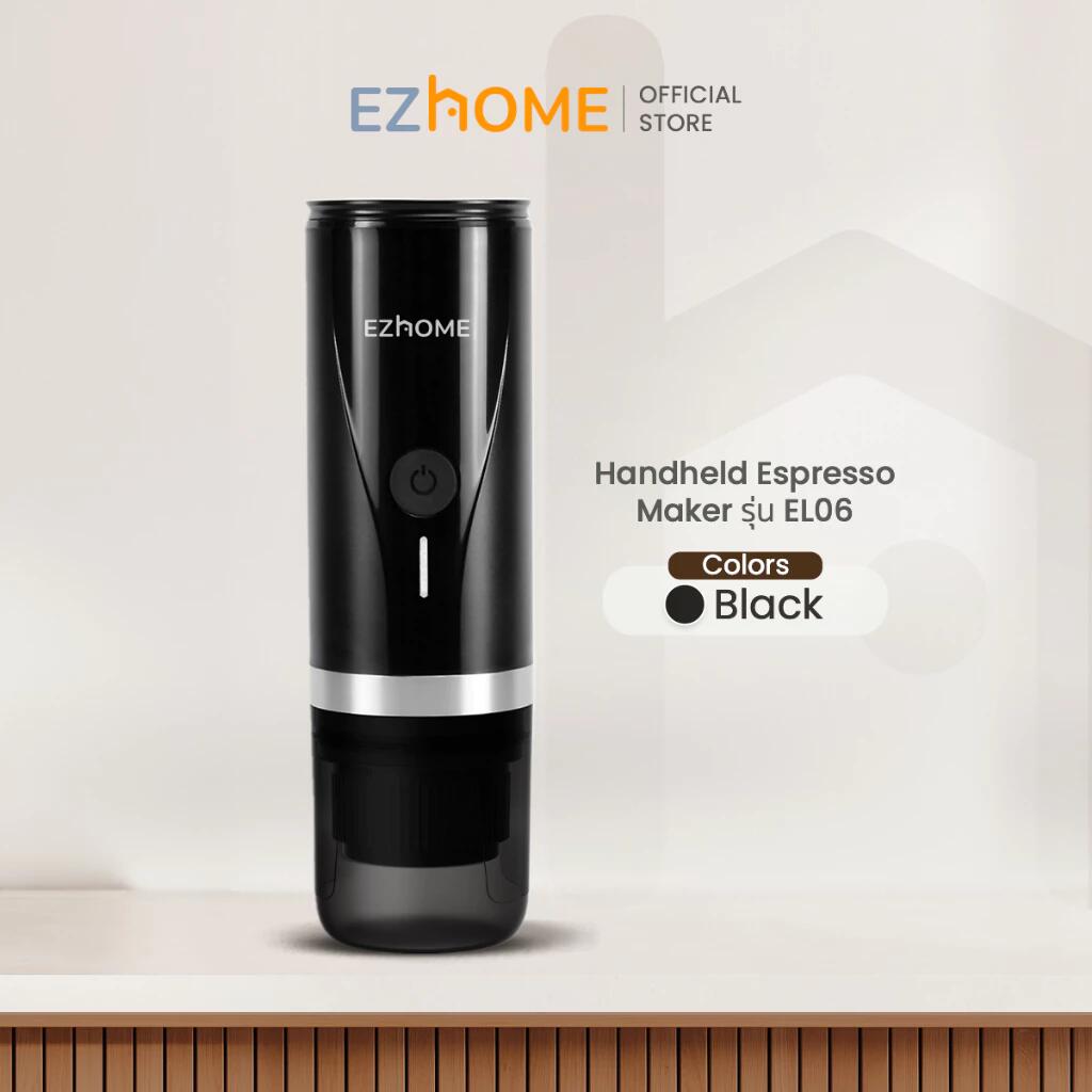 EZhome EL06 Handheld Espresso Maker - 2-in-1 Portable Coffee Machine for Nespresso Capsules & Ground Coffee (Black)