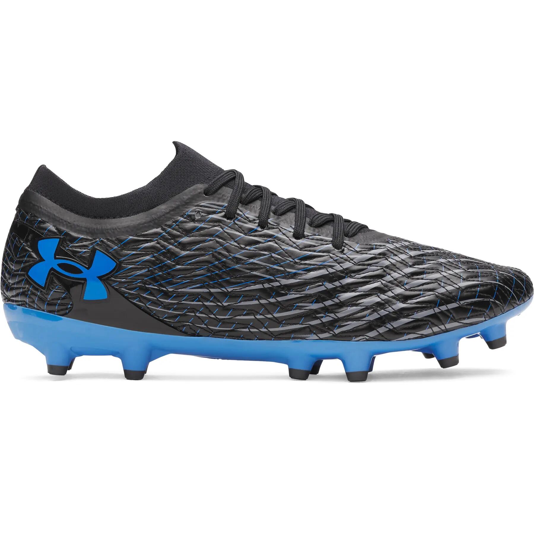 Ghete de fotbal UA Magnetico Pro 5 FG Under Armour - negru, gri și albastru