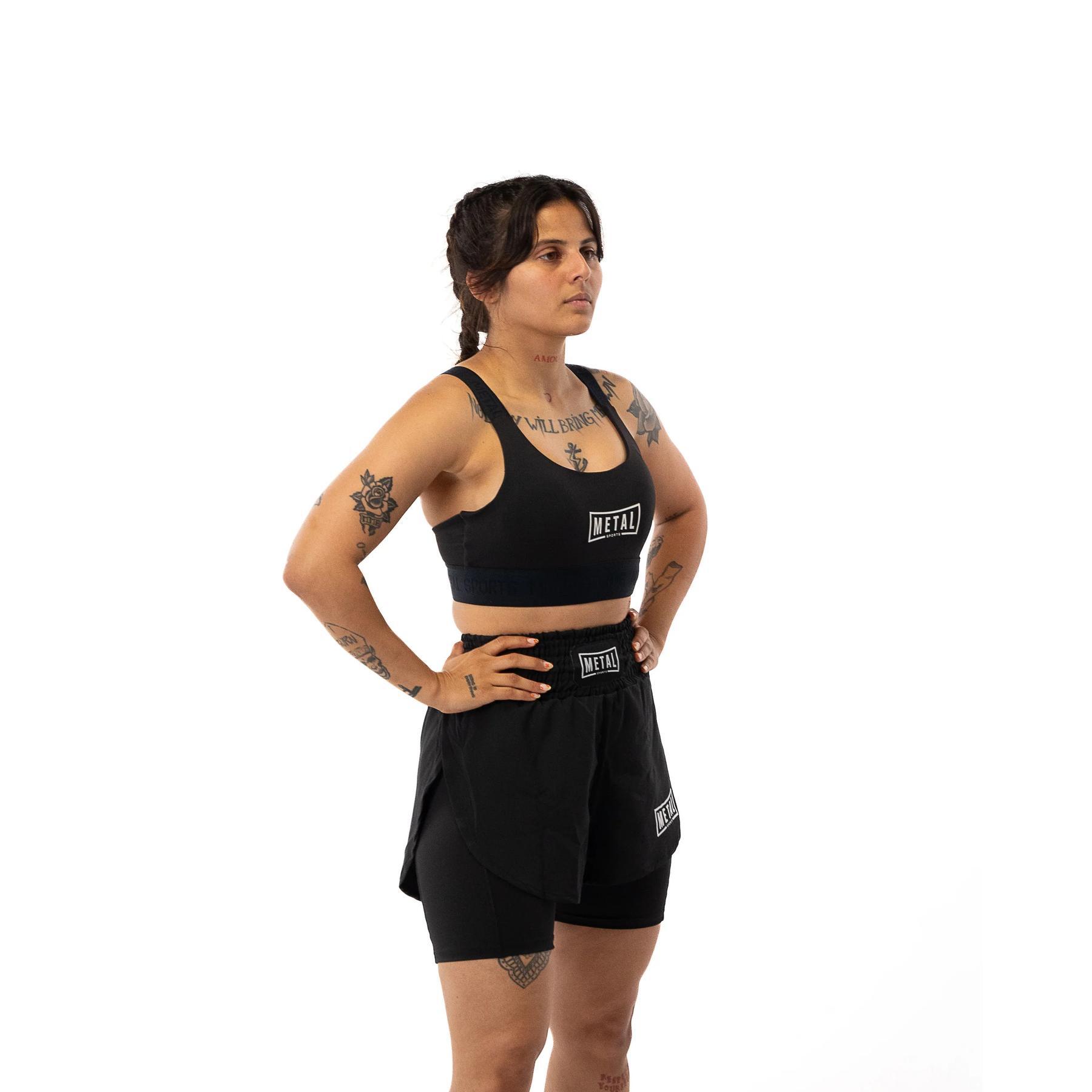 Brassière elastique femme Metal Boxe 3/4