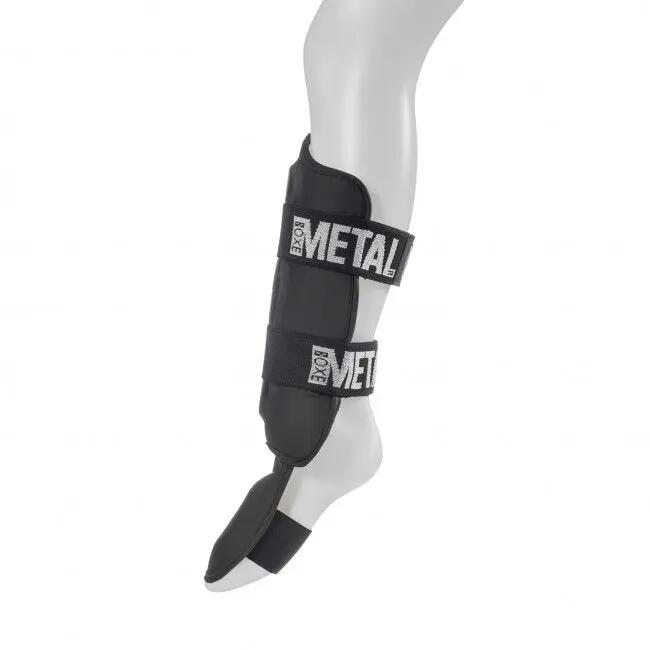 Protège-tibias + pied détachable pro Metal Boxe 2/7