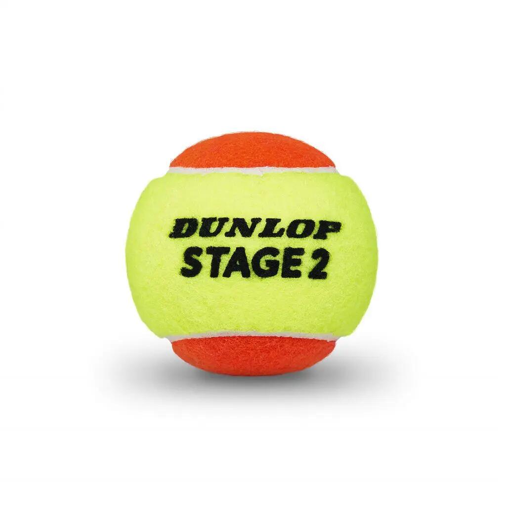 Tube met 3 tennisballen Dunlop Stage 2 3/7