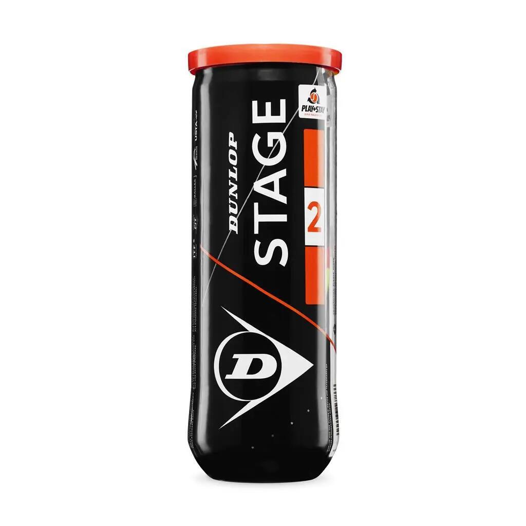 Tube met 3 tennisballen Dunlop Stage 2 2/7