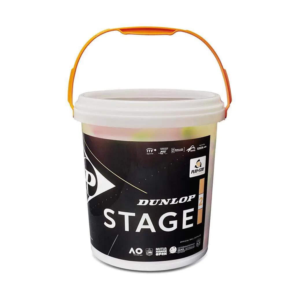 Lot de 60 balles de tennis Dunlop stage 2 1/2
