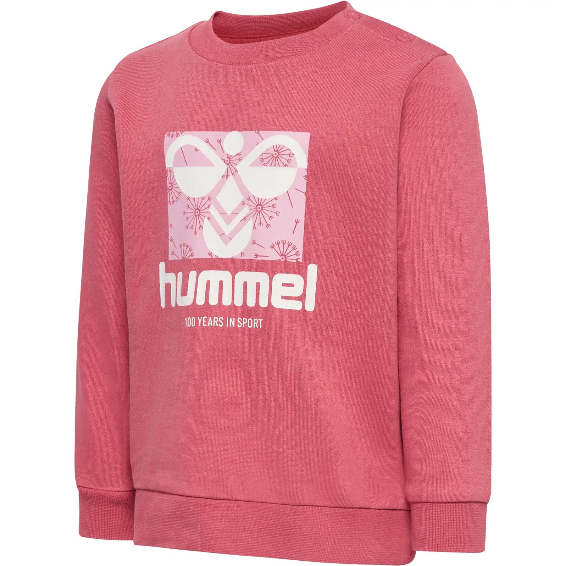 Felpa neonato ragazza Hummel Lime 2/4