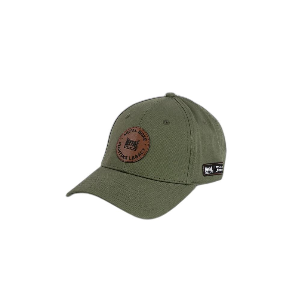 Baseball cap with leather patch Metal Boxe