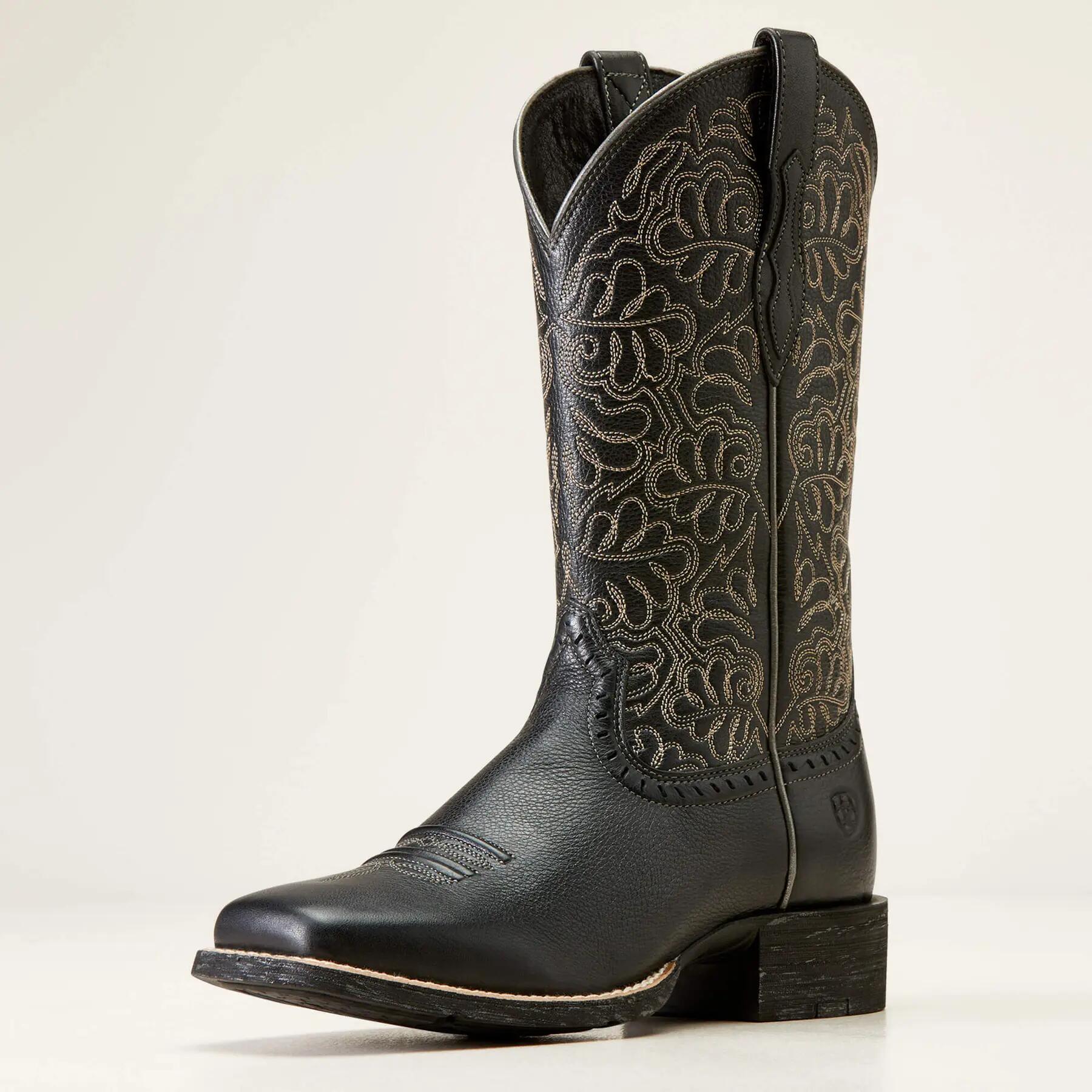 Westernstiefel aus Leder Frau Ariat Round Up Remuda 2/5