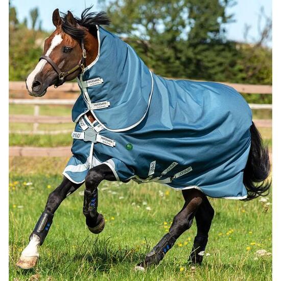 Couverture d'extérieur avec couvre-cou pour cheval Horseware Amigo AmEco 100g
