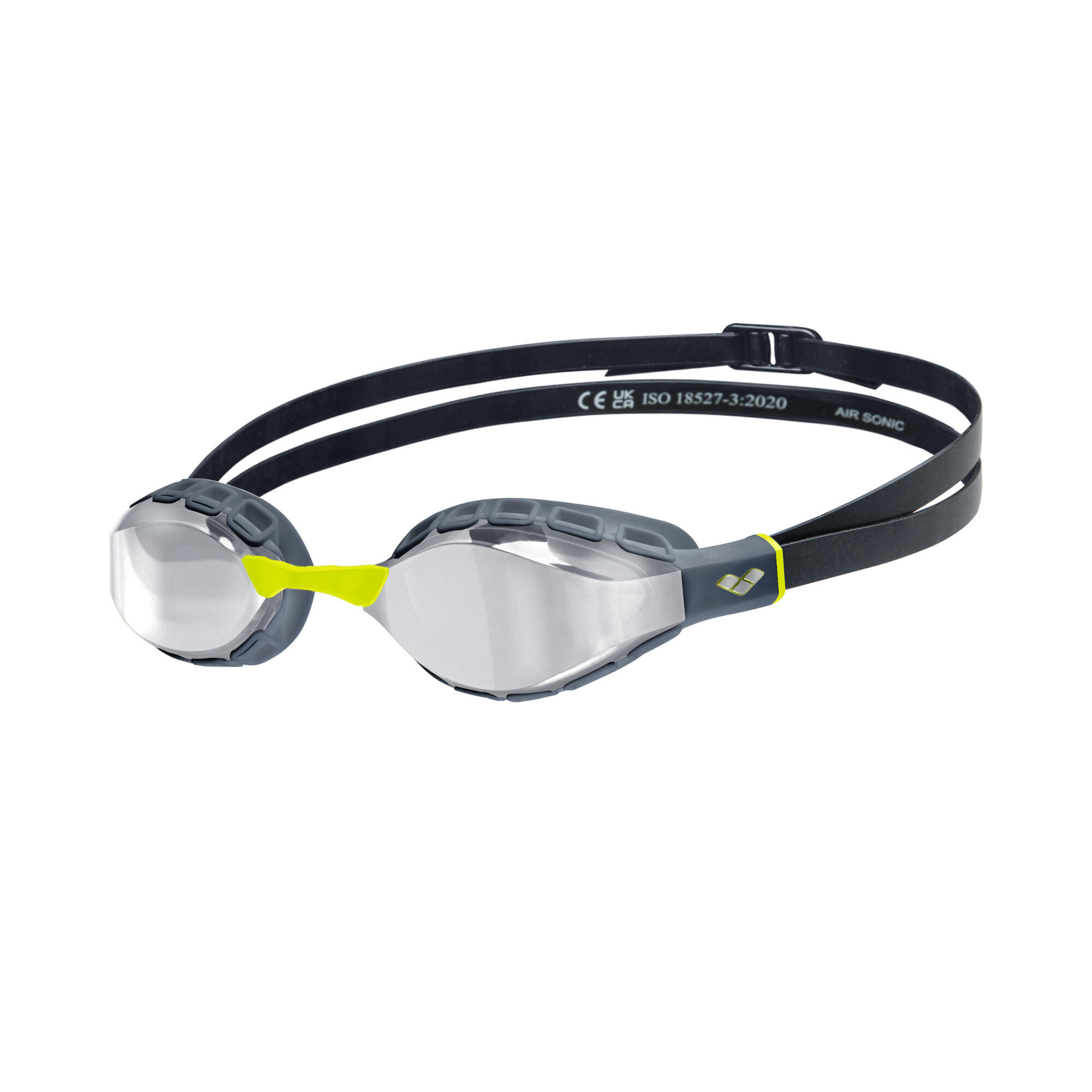 Lunettes de Natation Arena Verres Miroirs Air Sonic Mirror Argent et Anthracite 7/7