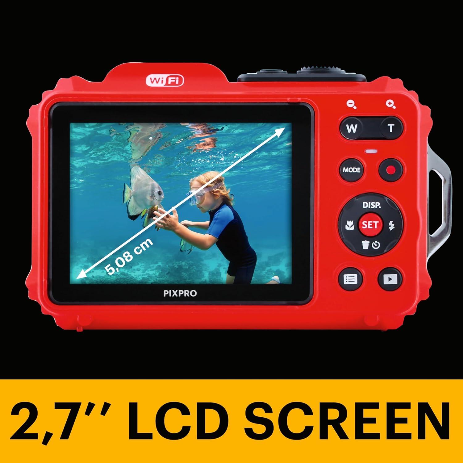Cámara compacta Kodak Pixpro WPZ2 resistente al agua – Rojo 5/7