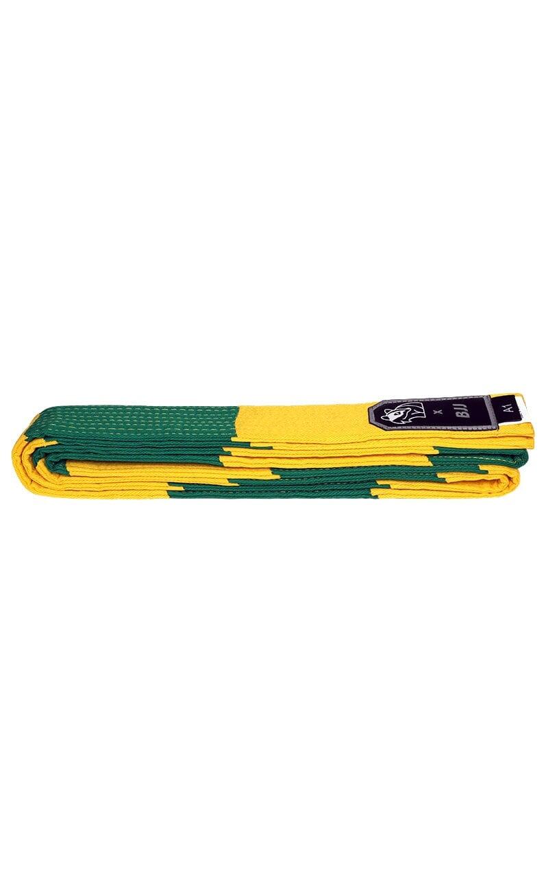 Centura BJJ Senior DAX SPORTS Galbena/Verde