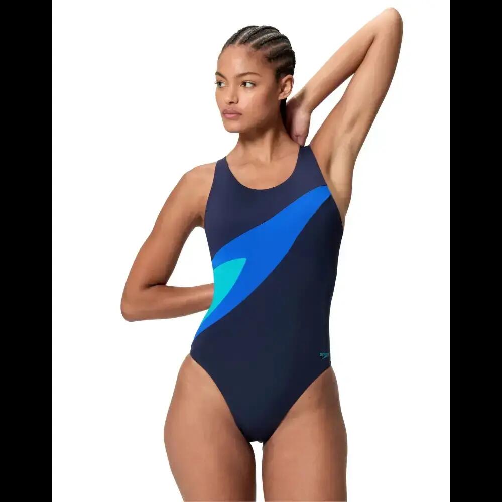 Speedo Hyperboom Butterfly Back Swimsuit - Navy/Blue