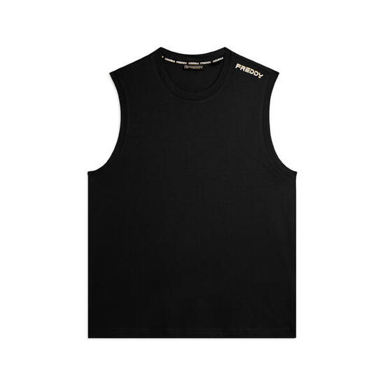 T-shirt sans manches en jersey de coton