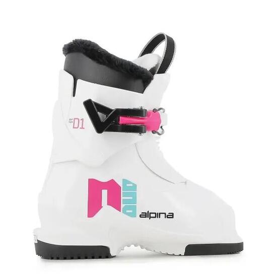 Chaussures de ski ALPINA Duo 1 GIRL, Blanc, Enfants