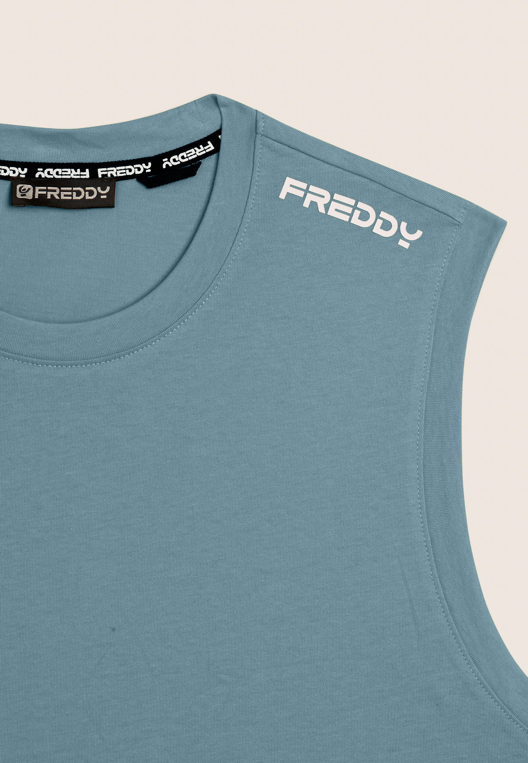 T-shirt sans manches en jersey de coton 3/3
