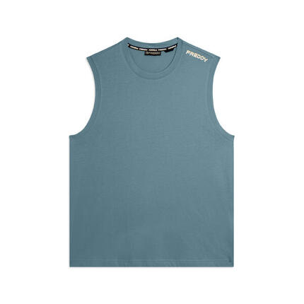 T-shirt sans manches en jersey de coton