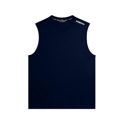 T-shirt sans manches en jersey de coton