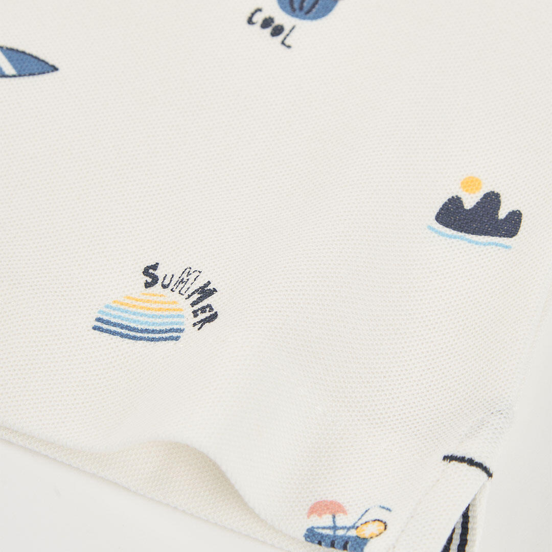 Polos de verano de tenis kids niño boboli blanco 4/4