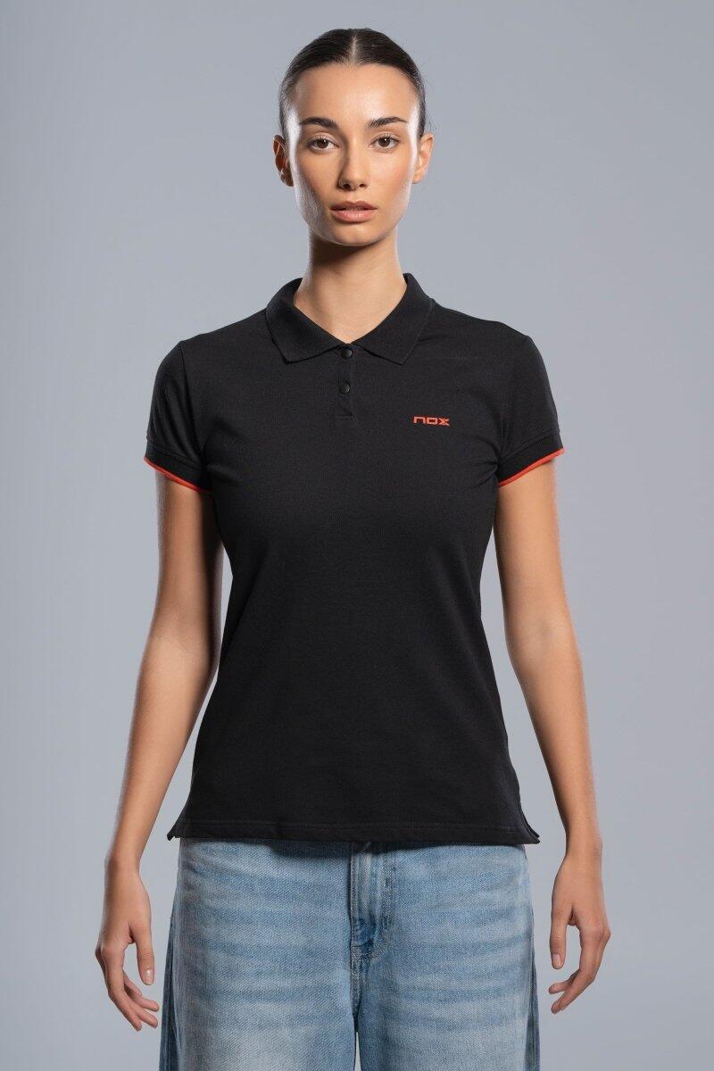 POLO DONNA NERO 3/5