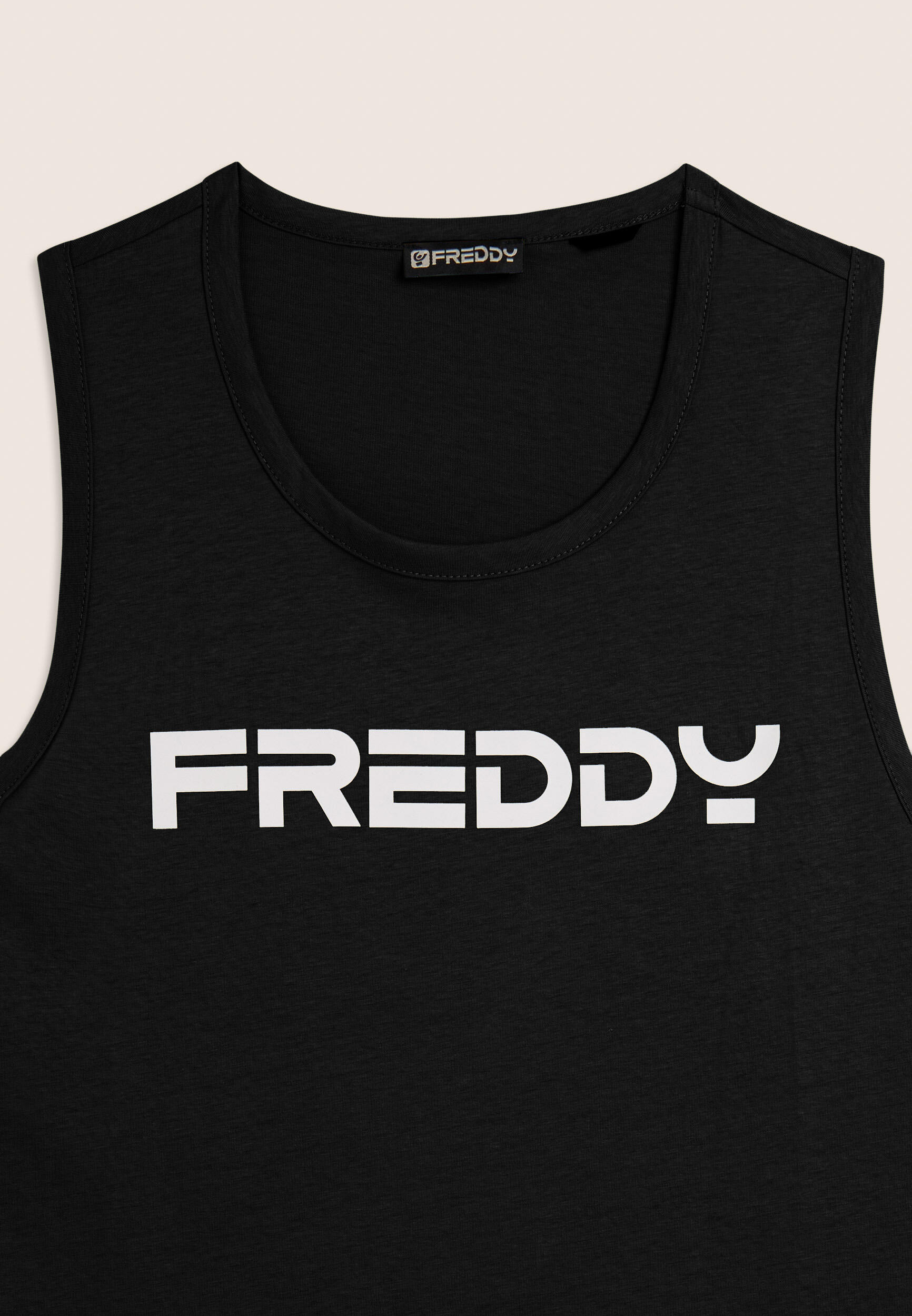 Camiseta sin mangas de algodón con espalda deportiva y logotipo FREDDY 3/3