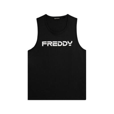 Canotta in cotone con retro vogatore e logo FREDDY