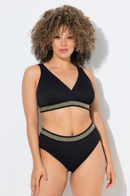 Dames bikini goudkleurige galon zachte cups verstelbare bandjes