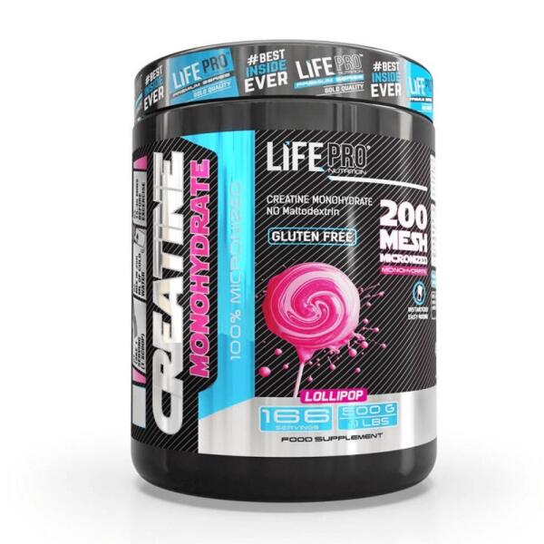 Creatine Monohydrate 200 Mesh - 500g Lollipop LifePRO