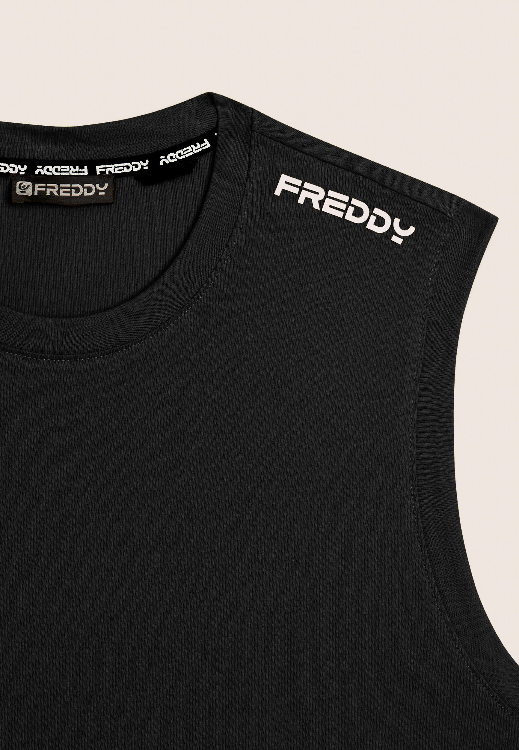 T-shirt senza maniche in jersey di cotone 3/3