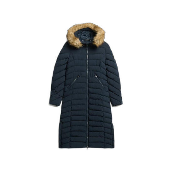 Doudoune longue à capuche en fausse fourrure femme Superdry Fuji