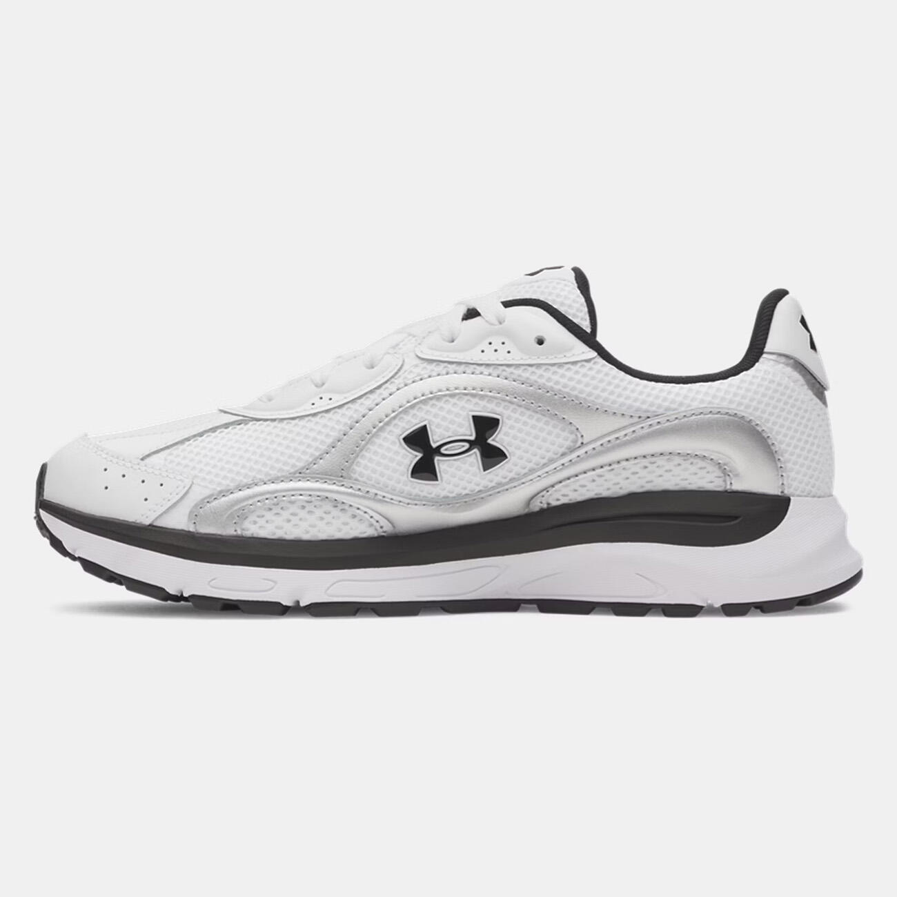 UA Tech Runner zapatilla para hombre Under Armour Blanco, plata y negro 3/5
