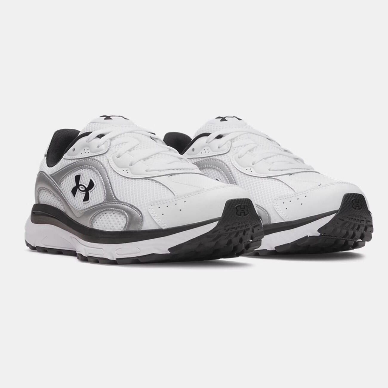 Ua Tech Runner Herenschoen Under Armour Wit, Zilver En Zwart 5/5
