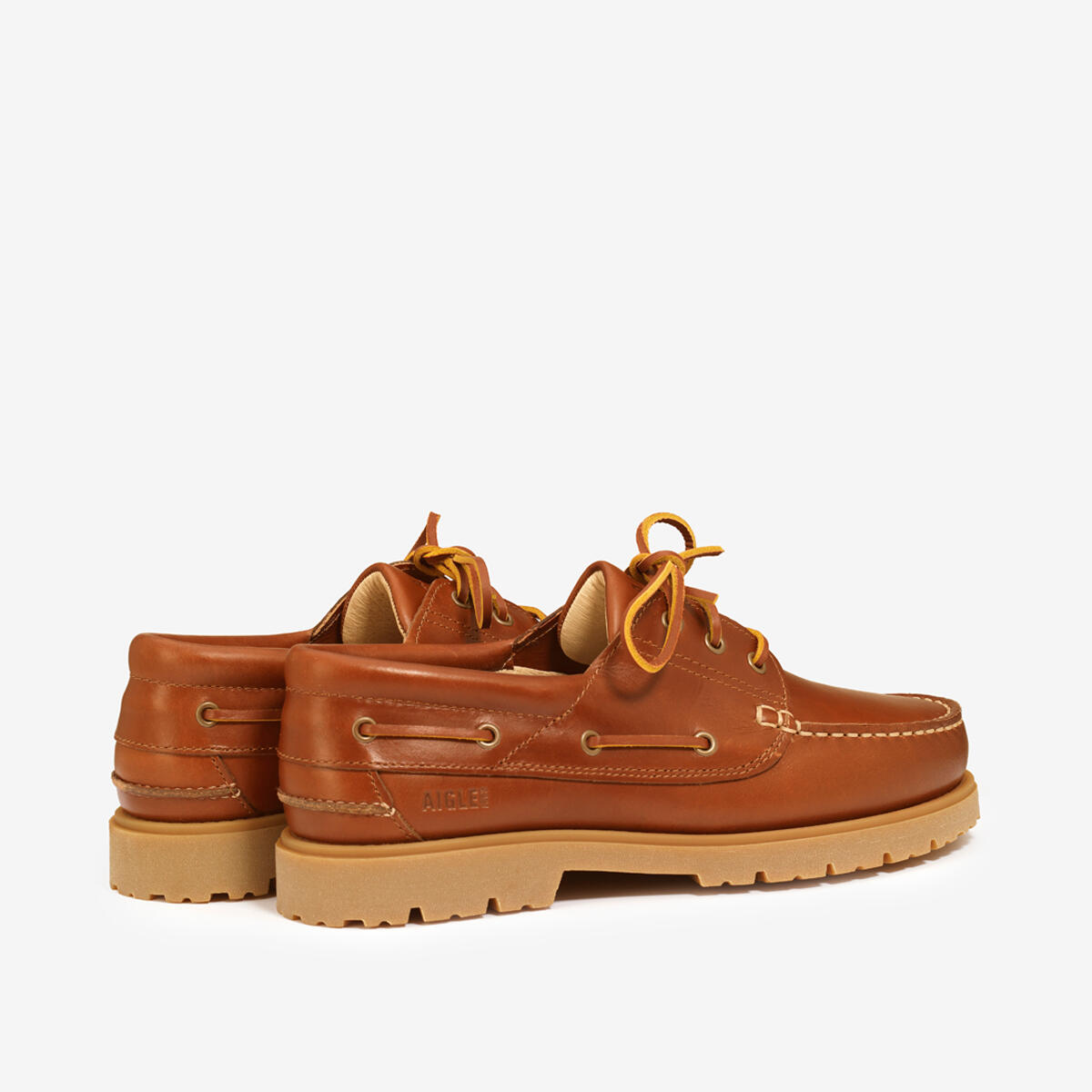 Chaussures bateau en cuir TARMAC homme marron 3/4