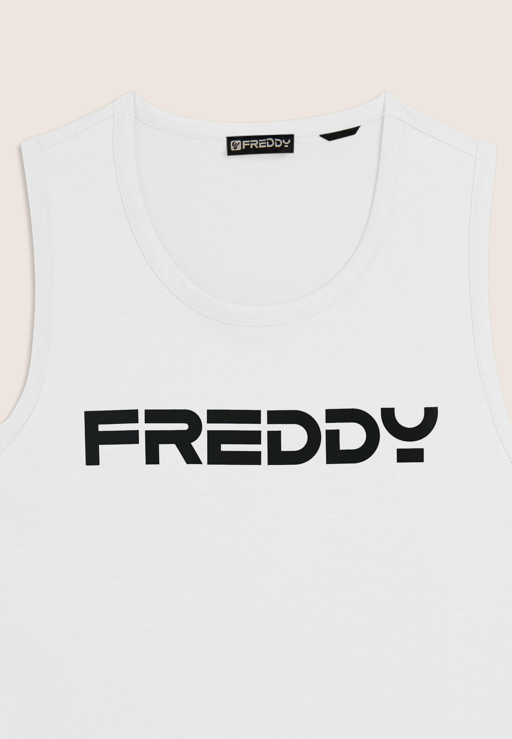 Camiseta sin mangas de algodón con espalda deportiva y logotipo FREDDY 3/3