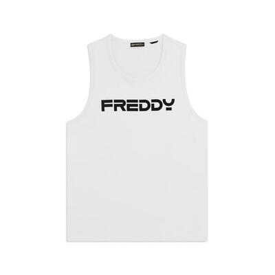 Canotta in cotone con retro vogatore e logo FREDDY